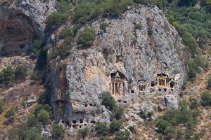 kaunian rots graven van dalyan, ortaca, kalkoen foto