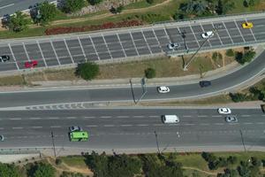 luchtfoto van de snelweg foto