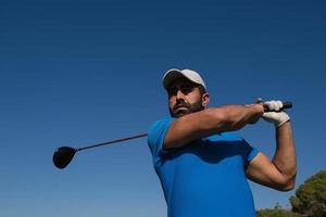 golf speler raken schot foto