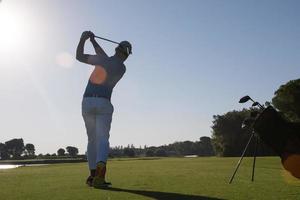 golf speler raken schot foto