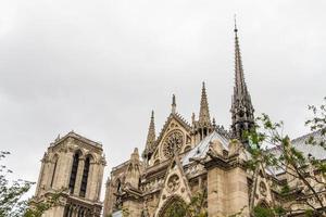 notre dame - uitzicht op het landschap van parijs foto