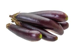 Aziatisch aubergine Aan wit foto