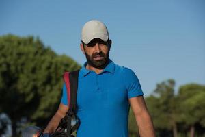 golfspeler portret Bij golf Cursus foto