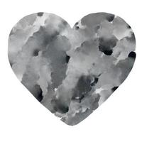super grijs hart waterverf verf bekladden achtergrond foto