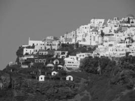 de eiland van Santorini foto