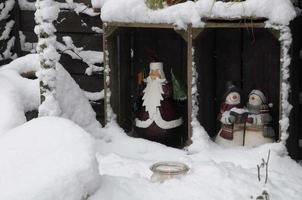 winter tijd in de tuin foto