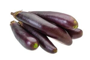 Aziatisch aubergine Aan wit foto