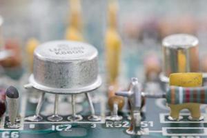 close-up elektronische hardware op de printplaat foto