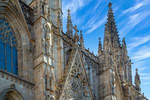 Spanje, kathedraal van Barcelona gelegen in de hart van historisch las ramblas wijk foto