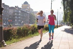 vrouw vrienden jogging foto