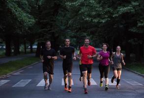 hardlopers team Aan ochtend- opleiding foto