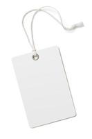 blanco papier prijskaartje of label geïsoleerd foto