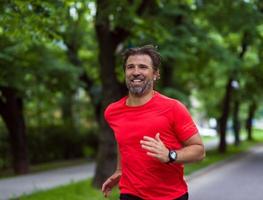 mannetje loper opleiding voor marathon foto