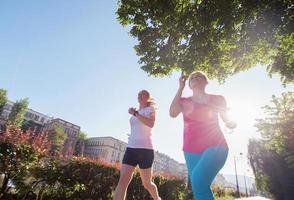 vrouw vrienden jogging foto