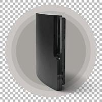 geïsoleerde donkere zwarte console gaming op transparante achtergrond foto