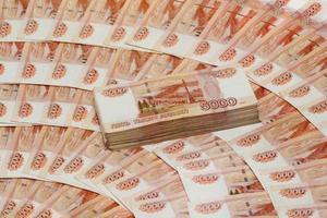 vijfduizend roebelbiljetten foto
