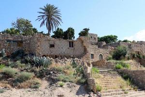 nahariya Israël juni 24, 2021. achziv is een nationaal park gelegen Aan de middellandse Zee kust in de western Galilea. foto