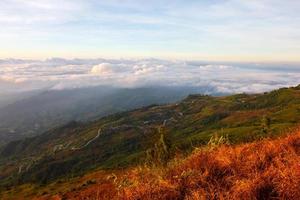 prachtig berglandschap in phutabberk phetchabun, thailand foto