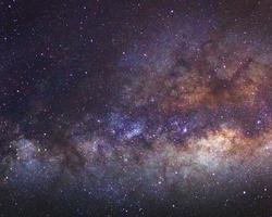 het centrum van het melkwegstelsel, foto met lange sluitertijd