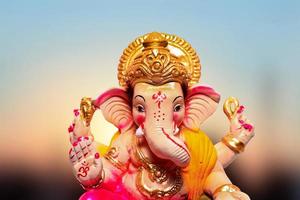 gelukkig ganesh chaturthi groet kaart foto