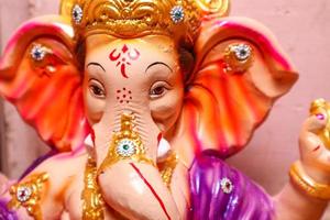 gelukkig ganesh chaturthi, Hindoe god ganesha. foto