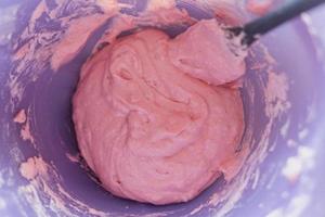 bakken roze macarons foto