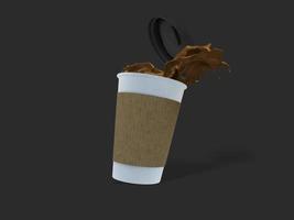 koffie kop mockup 3d renderen ontwerp foto