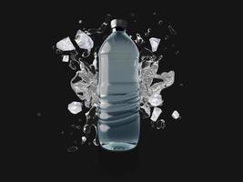 water fles mockup 3d renderen ontwerp foto