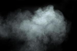 abstract poeder of rook geïsoleerd Aan zwart achtergrond foto