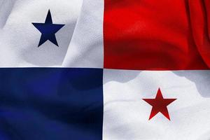 3D-illustratie van een vlag van Panama - realistische wapperende stoffen vlag foto