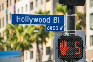 Hollywood teken in los engelen, Californië foto