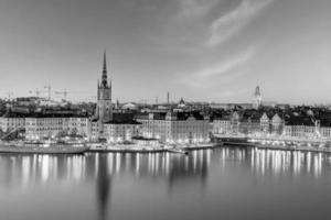 Stockholm oud stad- stad horizon, stadsgezicht van Zweden foto