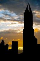 shanghai wolkenkrabber silhouet