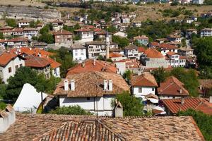 traditioneel poef huizen van safraanbolu, kalkoen foto