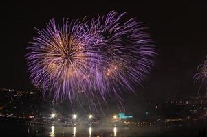 vuurwerk over- halisch, Istanbul foto