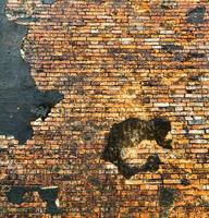 oranje bakstenen muurachtergrond foto