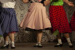 polka punt jurken. vrouwen jurken. dans van meisjes. foto