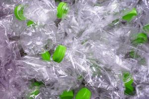 plastic flessen recyclen achtergrond concept foto