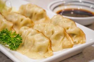 gyoza dumplings met groenten foto