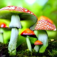 magie wereld van champignons. illustratie van fee verhaal wonderland foto