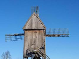 winter tijd in een Duitse dorp foto