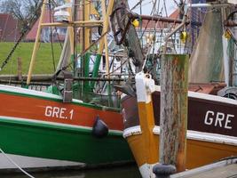 greetsiel,duitsland,2020-the dorp van groeten Bij de noorden zee in Duitsland foto