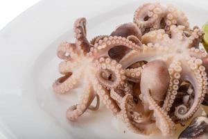 gekookt Octopus Aan de bord foto