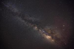 melkachtig manier heelal en ruimte stof in de universum, nacht sterrenhemel lucht met sterren foto