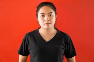 Aziatisch vrouw nemen portretten foto