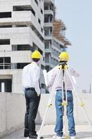 team van architecten Aan constructie plaats foto