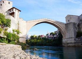 de beroemd brug stari meest in mostar, Bosnië en herzegovina foto