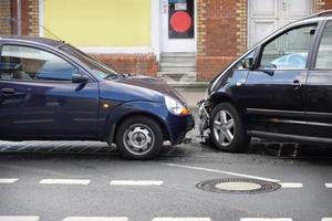 spatbord buiger auto Botsing foto