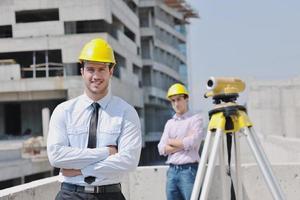 team van architecten Aan constructie plaats foto