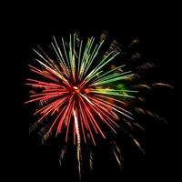 nieuw jaar viering vuurwerk - levendig kleur effect foto
